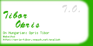 tibor opris business card